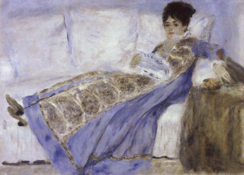 Pierre-Auguste Renoir Madame Monet Reading oil painting picture